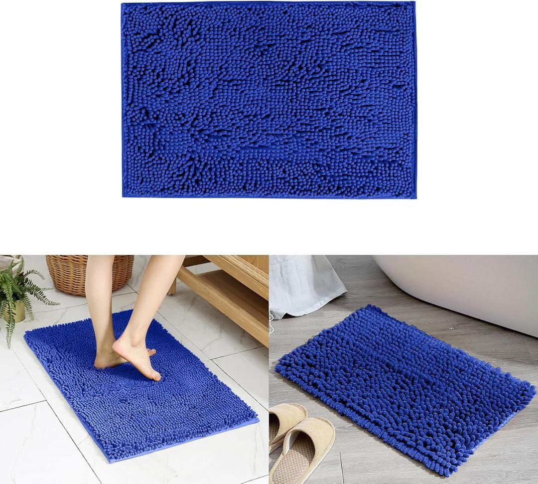 Bathroom Rugs,Velvet Rug Mat, Quick Dry, Machine Washable, Non-Slip Backing,Bath Mats for Bathroom (Royal Blue, 60 * 90CM)