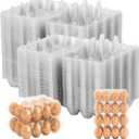180 Pack Clear Plastic Egg Cartons, Reusable Stackable Egg Containers for Farm, Market & Fridge Storage, 3×4 Grid