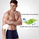 Boxhero Bamboo Fiber Boxer Briefs - 2026 Upgrade Box Hero Mens Underwear, Built-in with 3D Pouch Soft Underwear for Men (Blue, L)