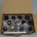 2OZ Small Glass Bottles with Lids and Funnels, 60ml Boston Round Glass Bottles, Leakage-Proof Mini Travel Bottle, Perfect for Diy Essential Oils, Perfumes, Whiskey and Juices, 12 Pack Clear