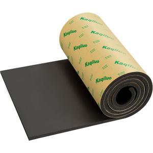 Kaqiluo High Density Self-Adhesive Sound Insulation Acoustic Closed Cell Foam, 5.8 sqft x 0.4in Thick, 50+kg/m ,Sound Proof Padding, Fire/Water Resistant Acoustic Treatment Foam