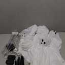 JOYIN 6 Pcs Halloween Decorations Outdoor Ghosts Pathway Lights, 18 White Light Up Cloth Ghost with Yard Stakes for Graveyard Yard Lawn Garden Prop, Party Decor Supplies