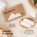 6-Pack Baby Washcloths Soft Absorbent Viscose from Bamboo Washcloths for Face, Body, Baby Towels for Newborn, Kids, Toddlers, Infant, Gentle on Sensitive Skin, 10x10 Reusable Face Towels (White)