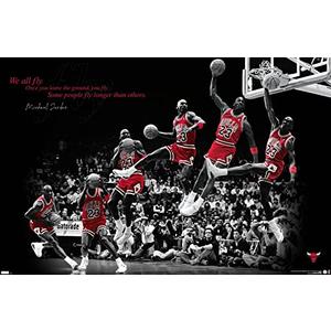 Trends International Michael Jordan - Fly Wall Poster, 22.375" x 34", Unframed Version