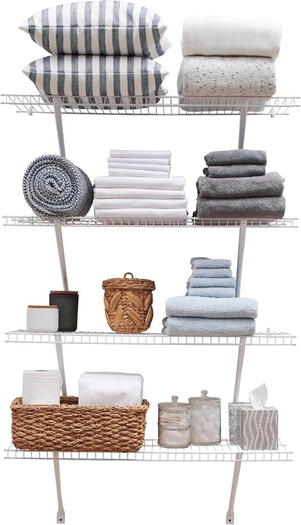 Rubbermaid Direct Mount Linen Shelf Kit 3' Length White