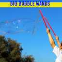 FairySandy 8 Pieces Giant Bubble Wands Big Bubble Wands for Kids Outdoors Bubble Toy for Birthday, Outdoor Activities, Party Favors, Giant Bubble Solution Not Included (Red)