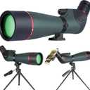 20-60x80 Spotting Scopes for Bird Watching, BAK4 Waterproof Spotting Scope for Wildlife Viewing Hiking Camping, HD Spotter Scope with Tripod Smartphone Holder and Carrying Bag