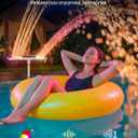 2026 Upgraded Solar Pool Fountain, Dual-Head Adjustable Spray, Extended 8000mah Battery, 10-Color 4-Mode LED Lights, Auto Dusk Sensor & Timer, for Inground/Above Ground Pools (Multi-Color)