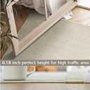 Jinchan Modern Runner Rug 2x5 Washable Hallway Rug Grid Runner Indoor Floor Cover Geometric Contemporary Non Slip Soft Carpet for Kitchen Bedroom Laundry Room Home Office Ivory