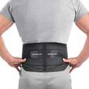 MUELLER Sports Medicine Lumbar Back Brace with Removable Pad, Ideal for Upper and Lower Back Pain, Relief & Support for Men and Women, Strains, Sciatica, Scoliosis, Black, Regular Size