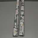 2 x Dimoon 17.3''x78.7''Peel and Stick Wallpaper Renter Friendly Contact Paper Floral Wallpaper Wall Art Waterproof Kitchen Bathroom Cabinet Drawers Thickening Waterproof Stick on Paper Pink Vinyl Wrap (White & Green)