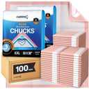 Chucks Premium Disposable Underpads 30x36 [100-Count] Ultra Absorbent Chux Incontinence Bed Pads Disposable Adult with Adhesive Tape, Pee Pads Pet Training Pads XX-Large 30x36 Bulk Pack