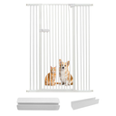 Lumizone Extra Tall Cat Gate 55.12" High Pressure Mounted Extra Wide 2025 New (17 Sizes) 1.37" Gap No Drilling Auto-Close One-Handed Operation Tall Pet Gate for Dogs
