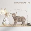 Resin Yak Figurine Decor for Shelf Home Decor, 3.14"W x 8.26"L x 7.28"H