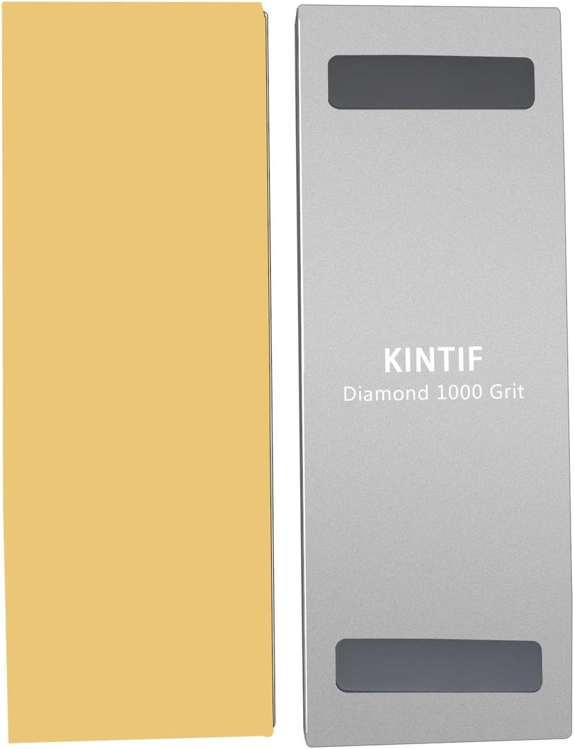 Diamond Whetstone Knife Sharpening Stone #1000, Premium Hard Metal Grinder for Knives, Chisels and Tools, Fast Cutting, Low Wear, Ideal for S90V, M390, with Non-Slip Base