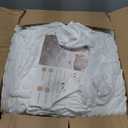 JOLLYVOGUE King Size Comforter Set, White Seersucker 3 Pieces Comforters King Size, Lightweight & Fluffy Bedding Sets King for All Season with 1 Ruffle Comforter and 2 Ruffle Pillowshams