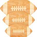 3 Pieces Football Cutting Board Football Serving Tray Hanging Football Gifts for Men Engraved Wooden Cutting Board Decoration for Kitchen Party Holiday Supplies Accessories, 3 Sizes (Light Brown)