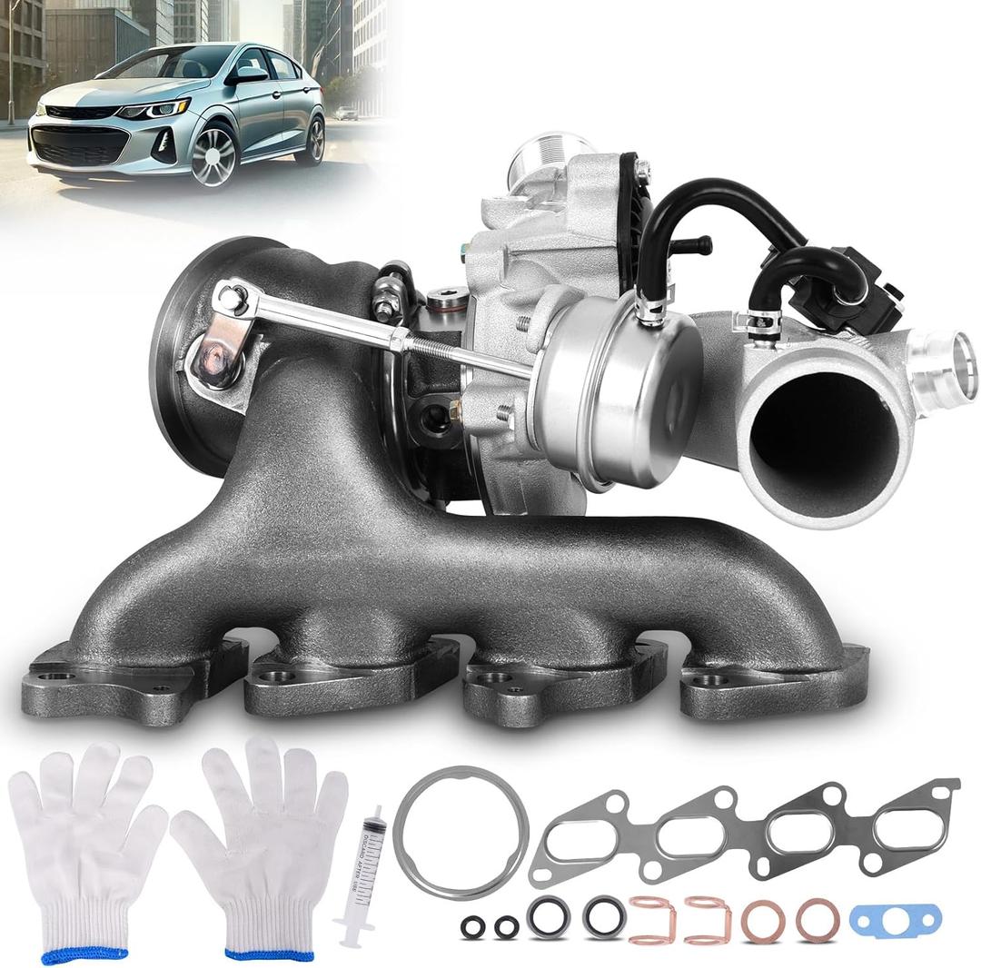 TOPAZ 667-203 Complete Turbo Turbocharger with Gasket Kit Compatible with Chevy Chevrolet Cruze 2011-2015 Sonic 2012-2020 Trax 2013-2021 Buick Encore 2013-2021 1.4L 55565353