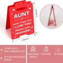7 x Lodeskee Aunt Birthday Gifts from Niece Nephew, Valentines Day Gifts for Aunt, Mothers Day Wedding Anniversary Presents for Aunt, I Love You Aunt Novel Decorative Signs & Plaques for Aunt, Red