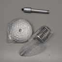 Facmogu Vintage Desktop Microphone Prop Model with Adjustable Stand, Classic Retro Style Microphone Prop Decor for Party Decoration Costume Role Play & Game Night - Silver