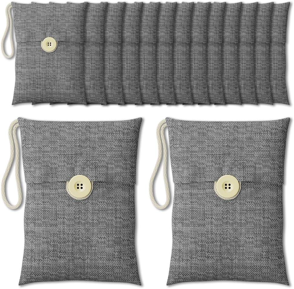 Charcoal bags Odor Absorber Activated Bamboo Charcoal Air Purifying Bag for Home Odor Eliminator Car Air Freshener for Closet Deodorizer Shoe Room Basement Litter Box Pet safe Bag 15 Packs 100g