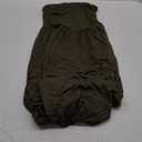 BTFBM Summer Maxi Dresses for Women 2025 Strapless Ruched Tube Top Flowy Beach Vacation Wedding Guest Fall Dress Pockets (Small, Army Green)