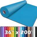PerkHomy 36" x 2,400" (200') Lake Blue Kraft Paper Roll for Craft Bulletin Board Paper Art Table Covering Crafting Gift Wrapping Bouquet Packing Parcel 80GSM 55LB (Lake Blue, 36" x 200')
