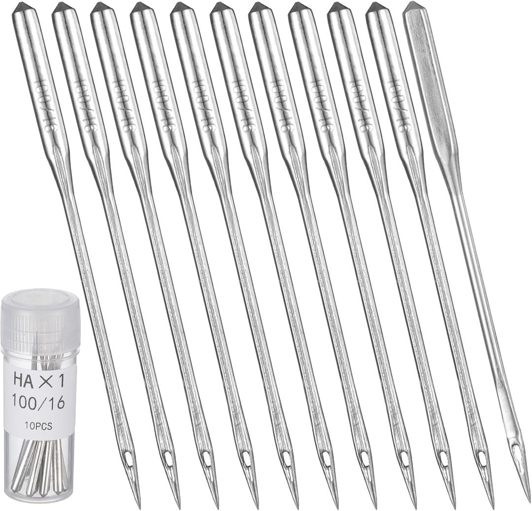 60 PCS 100/16 Embroidery Needles - Sewing Machine Needles Compatible with Brother Sewing Machine, Silver Steel, 1.52in Length