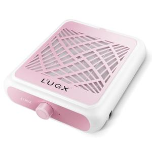 L'UGX Nail Dust Collector Rechargeable with 2 Reusable Filter, Professional Dust Collector Nail Tech Fan Extractor Powerful Suction Vacuum Dust Collector for Nails, Perfect for Home Salon Use