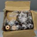 Double Curtain Rods for Windows, Extra Long Boho Dual Curtain Rods with Decorative Handmade Wood Grain Leaf Finial, 1" Adjustable Heavy Duty Spliced Metal Window Treatment Rods 72 to 144 inch