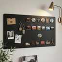 Magnetic Board for Wall 39.4" x 19.7" : Extra Large Black Display Board for Travel & Souvenir Magnet Collections | Heavy Duty Metal Panel for Collectors with Screw Mount Hardware
