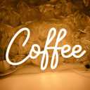 SYLHOME Coffee Led Neon Light Sign Home Bedroom Business Cafe Wall Sign Decor Club Coffee Bar Station Shop Kitchen Light Up Sign 11.8" X 6.69" USB
