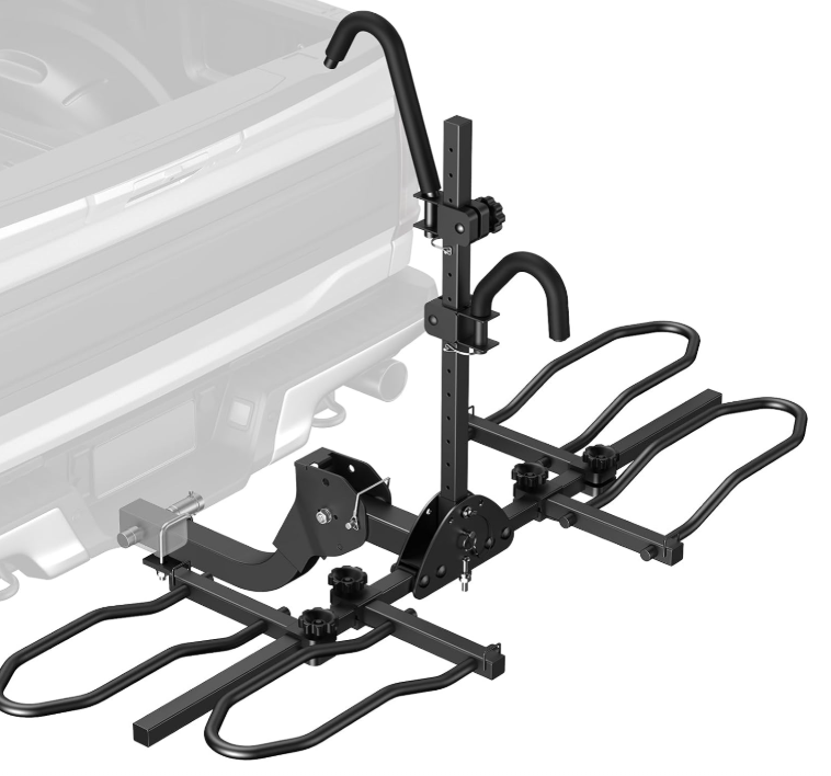 Bike Rack Hitch for Car, 2-Bike Hitch Mount Rack for 2" Receiver
160 lbs Capacity, Foldable Design, Fits Up to 5" Fat Tires, Compatible with Cars, Trucks, SUVs and RVs