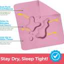Utopia Bedding Washable Underpads 34" x 52" (Pack of 4), Waterproof Reusable Heavy Absorbency Incontinence Bed Pads for Adults, Kids, Elderly and Pets, Bedwetting Pads for Sofa and Couch (Pink)