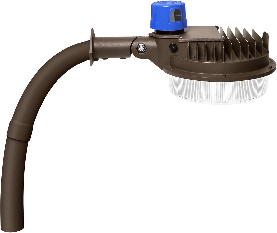 ledmo 120W LED Barn Light Dusk to Dawn Adjustable Angle with Mountiong Arms 18000LM Outdoor Lighting Yard Light with Photocell 5000K Brightset IP65 Waterproof Security Flood Lights