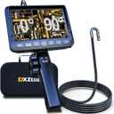 DXZtoz Dual-Lens Articulating Borescope, Engine Endoscope with 0.33in Two-Way Articulated Snake Camera, 5'' Dual Screen, 1080P Inspection Camera with Light for Automotive Home Mechanics-5FT