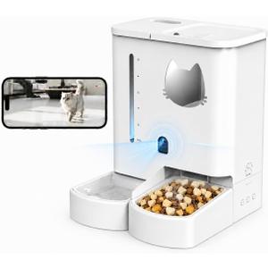 Waithem Automatic Cat&Dog Feeder and Waterer with Camera
2K Video, Night Vision, 5L Food Capacity and 4L Water Station, 5G/2.4GHz WLAN, Dual Power Backup, Family Share, Timed Meals