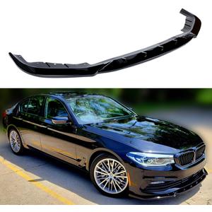 Front Lip Compatible with BMW G30 5 Series Base 2017-2019, Fits for 520i 530i 530e 535i 540i M550i, Bumper Air Dam Lower Chin Spoiler Splitter, Protection Body (Gloss Black)