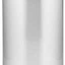 Kraftware Waste Basket in Brushed Chrome with Grey Bumper, MADE IN U.S.A.