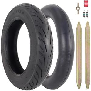 14x3.0 E-Bike Tire Set - 14x3 Bike Tire Tube with Angled Valve for Folding E-Bike, Folding Bicycle, Electric Tricycle - with Wide Range of Practical Accessories - 1/2 Pack