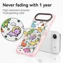 for iPhone Air Case Cute - Military-Grade 20 ft Drop Protection Shockproof Phone Case - Funny Dinosaur Land Design for iPhone 17 Air (6.5") Glitter Pink