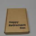 Retirement Gift - Happy Retirement Gear. Funny Retirement Gifts for Men and for Women. Cool, Fun, Best Gifts for Retirement with Happy Retirement Card. 8 oz Stainless Steel Flask.