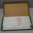 RUBFAC 94" Metal Wedding Arch Frame, White Garden Trellis for Climbing Plants Outdoor, Garden Arbors and Arches Party Archway for Flower Rose Vines Birthday Bridal Christmas Decoration