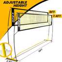 Apex Sports Volleyball Net Training 12' Wide, Portable Adjustable Height 7.4' to 8' Includes Ground Stakes, Carry Bag Indoor & Outdoor Use, Designed by Pro Athletes for Peak Performance