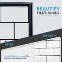Art3d 25 FtPeel and Stick Trim for Backsplash Tile Edge, Self-Adhesive Liner for Corner Decor in Black