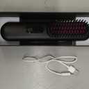 Go Brush Pro 2026, Cordless Hair Straightener Brush, Mini Hair Straightener with 4 Temperature Settings, Portable Hair Straightener Brush with MCH Heating and Ionic & Ceramic Care for Women (Black)