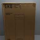 EKO Hudson Slim 50L / 13.2 Gallon Kitchen Trash Can with Lid, Stainless Steel Step Garbage Can for Kitchen or Home, Space-Saving Garbage Can with Soft Close Lid, Stay-Open, Liner Ring, Handle