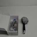 FEELSO Filtered Shower Head with Handheld, High Pressure 7-Spray Showerhead with Filters for Hard Water - Remove Chlorine, Reduce Dry Itchy Skin, Anti-clog Nozzles, Power Wash to Clean Tub, Tile & Pet (Black & Chrome)