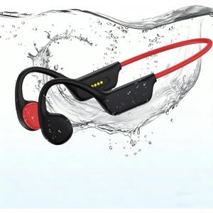 Swimming Headphones, IPX8 Waterproof Bone Conduction Headphone Wireless Underwater Earbuds with 32GB Memory for Swimming, Cycling, Marathon