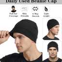 2PCS Cooling Skull Caps for Men, Black Skull Cap for Men Women, Breathable Sweat Wicking for Cycling Motorcycle Running Summer (Black) (Black)